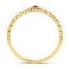 Image 4 : Ruby Diamond Stackable Band Ring .03 Cttw 10kt Yellow Gold