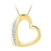 Image 1 : Diamond Heart Pendant .03 Cttw 10kt Yellow Gold