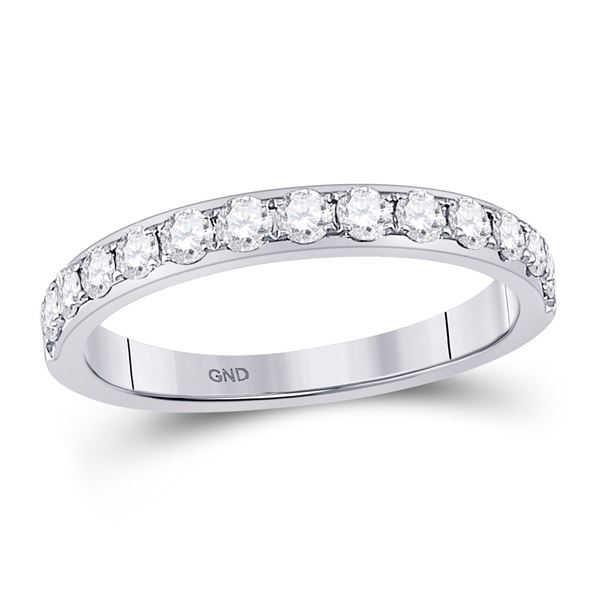 Diamond Wedding Single Row Band 1/2 Cttw 14kt White Gold