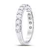 Image 3 : Diamond Single Row Machine-set Wedding Band 1 Cttw 14kt White Gold