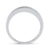 Image 4 : Baguette Diamond Wedding Band 1/4 Cttw Sterling Silver