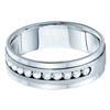 Image 1 : Mens Machine Set Diamond Wedding Band Ring 1 Cttw 14kt White Gold