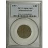 Image 3 : 1787 1/2 C Massachusetts Half Cent MS63 Brown