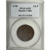 Image 3 : 1778 1/2P Machin's Mills Halfpenny AU55 PCGS