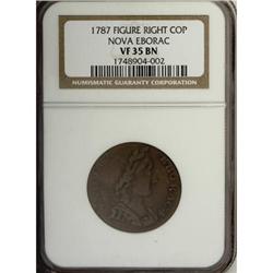1787 COPPER Nova Eborac Copper, Seated Right