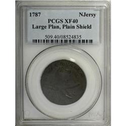 1787 COPPER New Jersey Copper, Large Planchet,