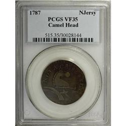1787 COPPER New Jersey Copper, Camel Head VF35