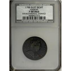 1788 COPPER Vermont Copper, Bust Right Fine 12