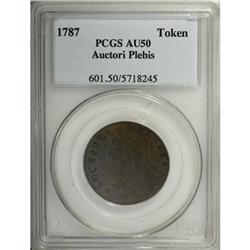1787 TOKEN Auctori Plebis Token AU50 PCGS