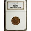 Image 1 : 1851 1/2 C MS61 Red and Brown NGC
