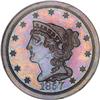 Image 1 : 1857 1/2 C PR64 Brown PCGS