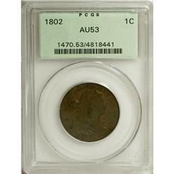 1802 1C AU53 PCGS