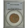 Image 1 : 1854 1C MS64 Red and Brown PCGS