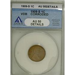 1909-S VDB 1C AU50 Details ANACS