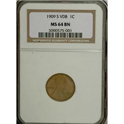 1909-S VDB 1C MS64 Brown NGC