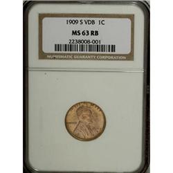 1909-S VDB 1C MS63 Red and Brown NGC