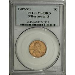 1909-S 1C S Over Horizontal S MS65 Red PCGS