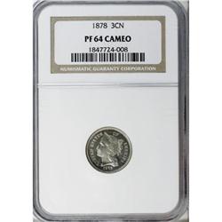 1878 3CN PR64 Cameo NGC