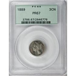1889 3CN PR67 PCGS
