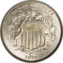 1876 5C MS66 NGC
