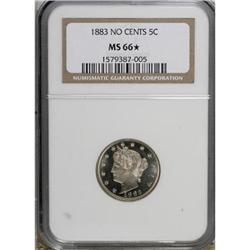 1883 5C No Cents MS66 NGC