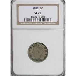 1885 5C VF20 NGC