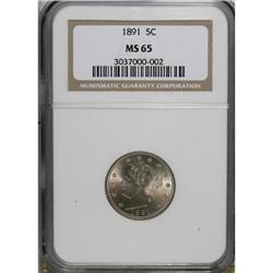 1891 5C MS65 NGC