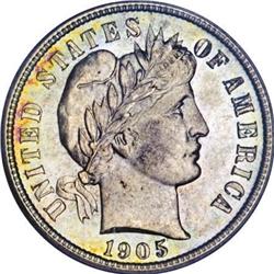 1905-O 10C MS67 PCGS
