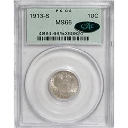 1913-S 10C MS66 PCGS CAC