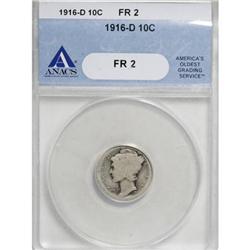 1916-D 10C Fair 2 ANACS