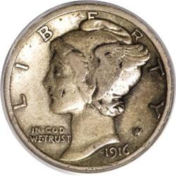 1916-D 10C VF20 PCGS