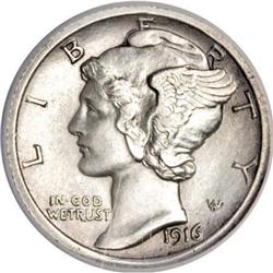 1916-D 10C--Improperly Cleaned--NCS. AU Details