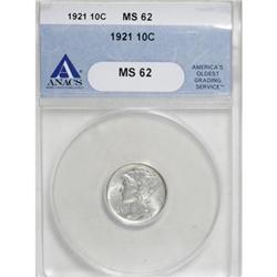 1921 10C MS62 ANACS