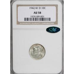 1942/1-D 10C AU58 NGC. CAC