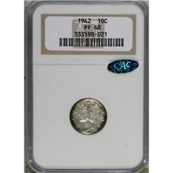 1942 10C PR68 NGC
