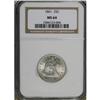 Image 1 : 1861 25C MS64 NGC