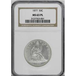 1877 50C MS63 Prooflike NGC