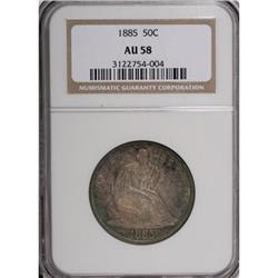 1885 50C AU58 NGC