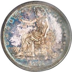 1875 T$1 PR64 Cameo NGC