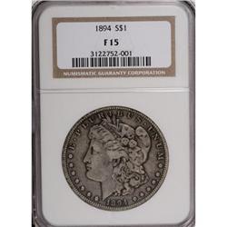 1894 $1 Fine 15 NGC