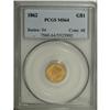 Image 1 : 1862 G$1 MS64 PCGS