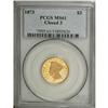 Image 3 : 1873 $3 Closed 3 MS61 PCGS