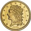 1834 $5 Plain 4 AU58 NGC