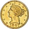 Image 1 : 1847-C $5 AU58 NGC
