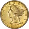 1857 $5 MS62 PCGS