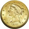 Image 1 : 1881/0 $5 MS64 NGC