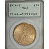Image 1 : 1916-S $20 MS65 PCGS