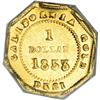 Image 2 : 1853 $1 Liberty Octagonal 1 Dollar, BG-514, High