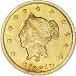 1871 $1 Liberty Round 1 Dollar, BG-1204, High