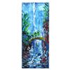 Image 1 : Elliot Fallas, "Paradise Waterfall" Original Oil Painting on Gallery Wrapped Canvas, Hand Signed wit